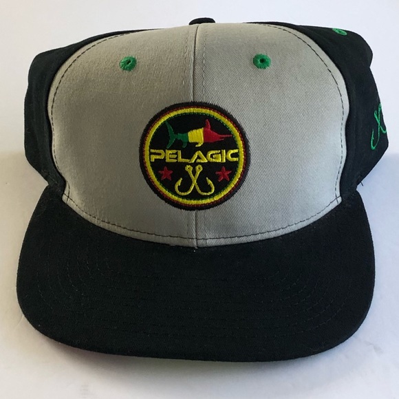 Pelagic Fishing Rasta Snapback Hat 